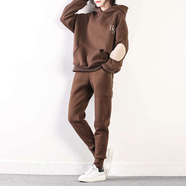 huangsen autumn and winter new leisure sports women plush thickened large sweater two piece fashion suit, Gray
huangsen autumn and winter new leisure sports women plush thickened large sweater two piece fashion suit, Gray