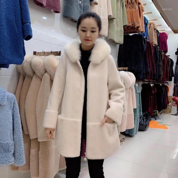 real fur coat women winter 2019 new fashion real fur collar wool surface medium length size coat1, Black
real fur coat women winter 2019 new fashion real fur collar wool surface medium length size coat1, Black