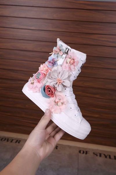 designer shoes designer rhinestones flower thick soled platform white shoes casual canvas shoes women high sneakers handmade, Black
designer shoes designer rhinestones flower thick soled platform white shoes casual canvas shoes women high sneakers handmade, Black