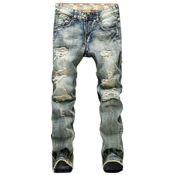 men's jeans sosoo men ripped pants with holes vintage distressed denim joggers straight destoyed torn jean trousers plus size 28-42, Blue
men's jeans sosoo men ripped pants with holes vintage distressed denim joggers straight destoyed torn jean trousers plus size 28-42, Blue