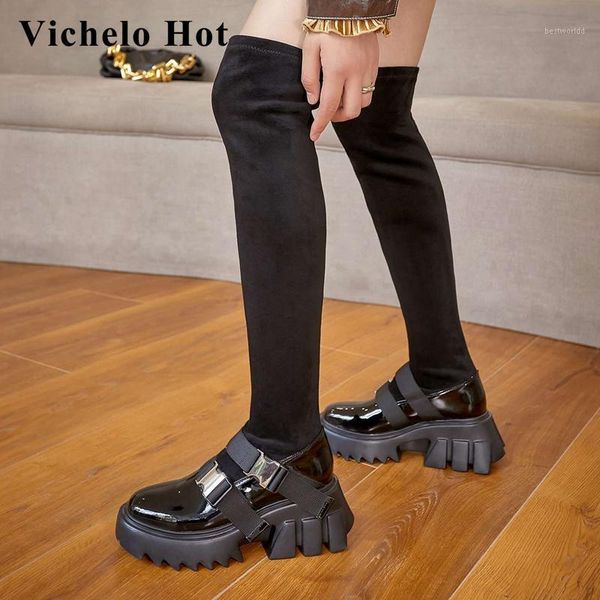 boots vichelo genuine leather round toe thick bottom stretch young lady streetwear fashion slip on over-the-knee l031, Black
boots vichelo genuine leather round toe thick bottom stretch young lady streetwear fashion slip on over-the-knee l031, Black