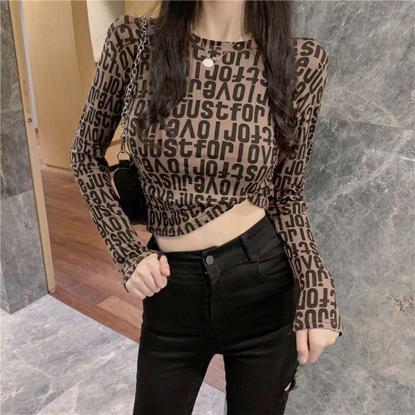 autumn 2020 new printed letter long sleeve slim t-shirt with open navel short round neck bottoming women's fashion
autumn 2020 new printed letter long sleeve slim t-shirt with open navel short round neck bottoming women's fashion