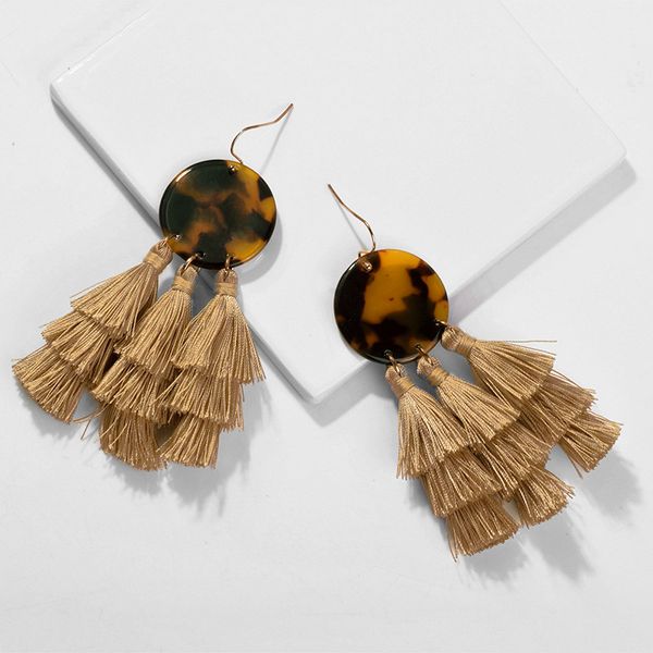 original jewelry european and american style fashion earrings three-layer tassel silk thread earrings women ing, Red;brown
original jewelry european and american style fashion earrings three-layer tassel silk thread earrings women ing, Red;brown