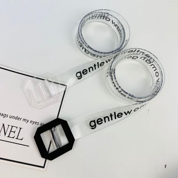 letter transparent pvc belt women ins wind trend korean style all -match non-porous waistband buckle candy square plastic, Black;brown
letter transparent pvc belt women ins wind trend korean style all -match non-porous waistband buckle candy square plastic, Black;brown