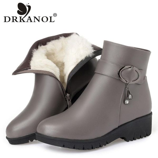 boots drkanol split leather women snow winter natural wool flats heel cowhide ankle for waterproof warm shoes, Black
boots drkanol split leather women snow winter natural wool flats heel cowhide ankle for waterproof warm shoes, Black