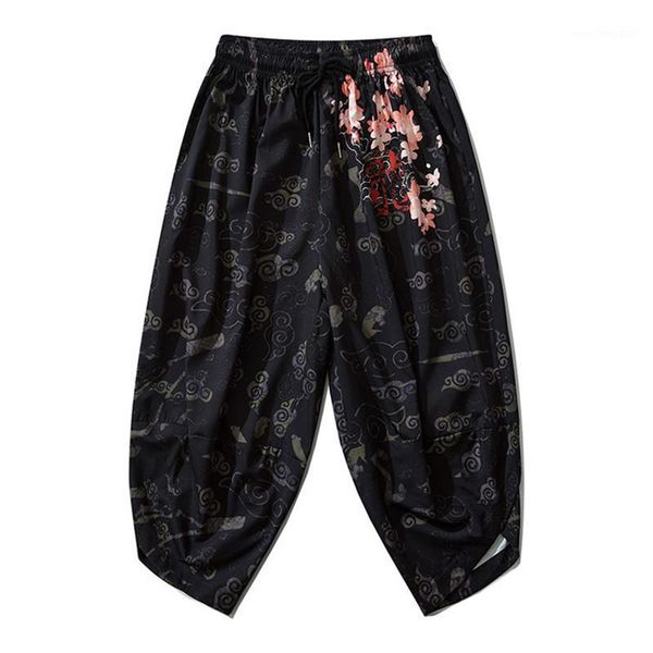 men's pants printed casual elastic cartoon leisure loose harem trousers japanese kimono haori asian men yukata1, Black
men's pants printed casual elastic cartoon leisure loose harem trousers japanese kimono haori asian men yukata1, Black
