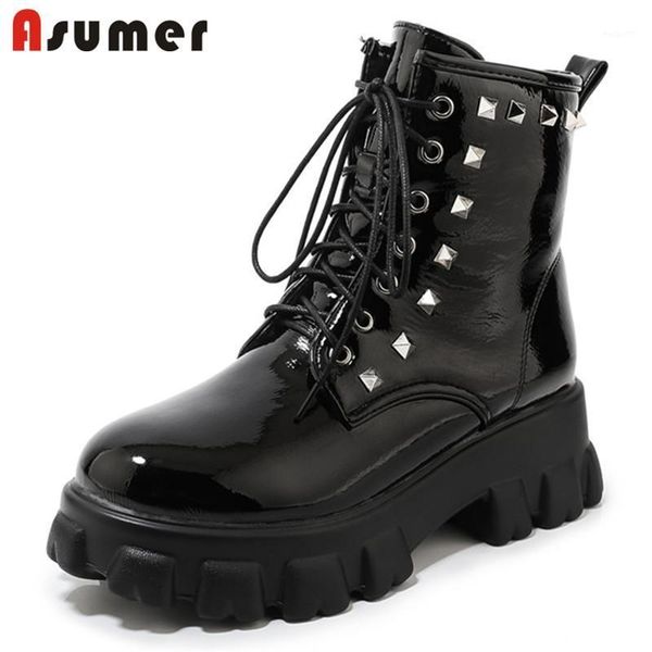 boots asumer wholesale big size 46 ankle women round toe lace up rivet autumn winter casual shoes woman flat platform boots1, Black
boots asumer wholesale big size 46 ankle women round toe lace up rivet autumn winter casual shoes woman flat platform boots1, Black