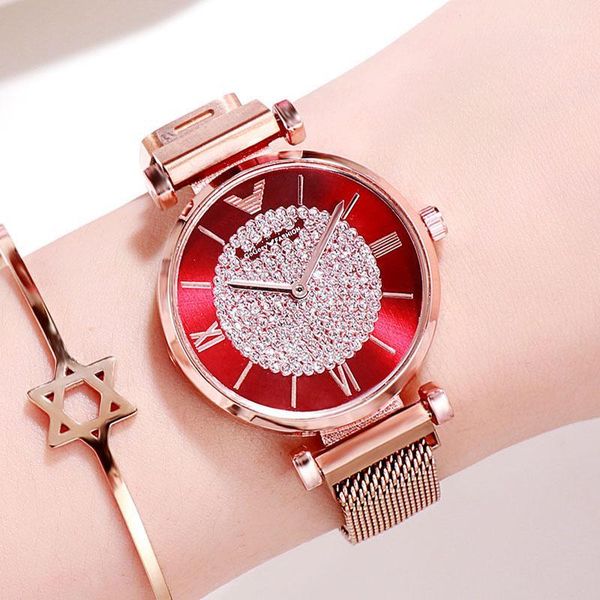 women watches 2020 luxury diamond rose gold ladies wrist watches magnetic women bracelet watch for female clock relogio feminino1, Slivery;brown
women watches 2020 luxury diamond rose gold ladies wrist watches magnetic women bracelet watch for female clock relogio feminino1, Slivery;brown