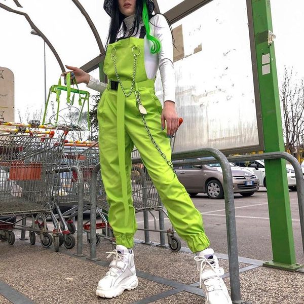onelinefox harajuku korean womens overalls pants neon green cotton pants capri high waist trousers with chain pocket streetwear, Black;white
onelinefox harajuku korean womens overalls pants neon green cotton pants capri high waist trousers with chain pocket streetwear, Black;white