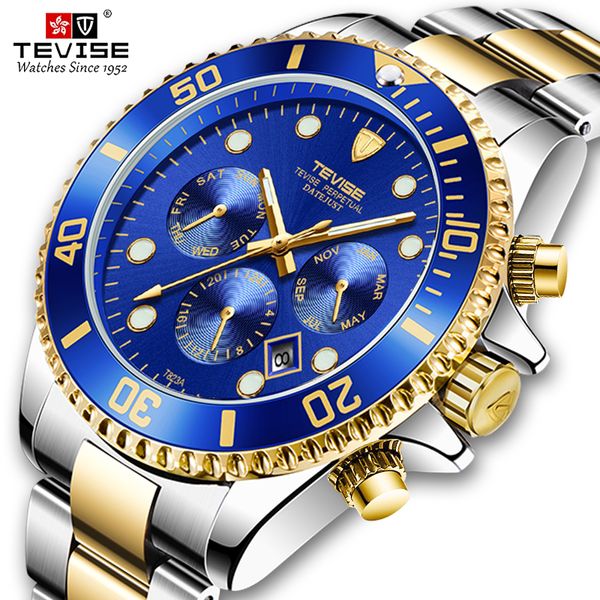 tevise 2020 new men automatic date quartz watch stainless steel multifunction business male wristwatch luxury mens watches, Slivery;brown
tevise 2020 new men automatic date quartz watch stainless steel multifunction business male wristwatch luxury mens watches, Slivery;brown