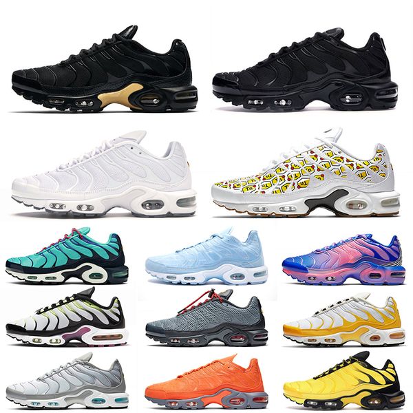 new plus tn triple black running shoes all white worldwide mens womens trainers sport sneakers, White;red
new plus tn triple black running shoes all white worldwide mens womens trainers sport sneakers, White;red