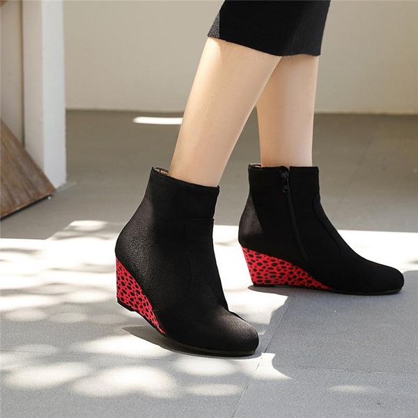ymechic 2020 womens wedges flock leopard blue red wedge high heels office shoes faux suede ankle boots for women booties winter, Black
ymechic 2020 womens wedges flock leopard blue red wedge high heels office shoes faux suede ankle boots for women booties winter, Black