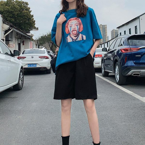high waist shorts women summer formal solid straight plus size short pants fashion wide leg pant k2, White;black
high waist shorts women summer formal solid straight plus size short pants fashion wide leg pant k2, White;black