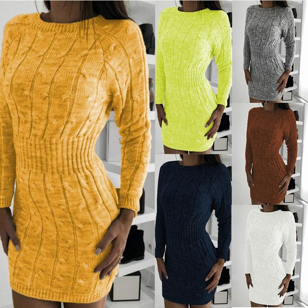 women long sleeve sweater dresses new autumn winter loose tunic casual solid knitted warm sweater dress, White;black
women long sleeve sweater dresses new autumn winter loose tunic casual solid knitted warm sweater dress, White;black