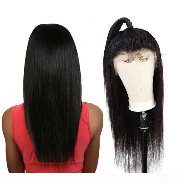 360 lace frontal wig pre plucked with baby hair virgin brazilian 360 full lace straight human hair wigs for black women, Black;brown
360 lace frontal wig pre plucked with baby hair virgin brazilian 360 full lace straight human hair wigs for black women, Black;brown