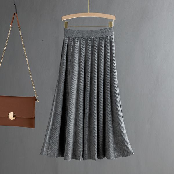 2021 new thick warm women pleated autumn winter elastic high waist knitted sweater skirts long a line midi black skirt j72n
2021 new thick warm women pleated autumn winter elastic high waist knitted sweater skirts long a line midi black skirt j72n