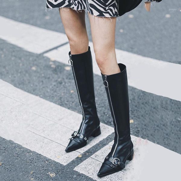 new leather knee-high boots for women fashion pointed toe zipper boots female stretch high heels shoes women botines mujer1, Black
new leather knee-high boots for women fashion pointed toe zipper boots female stretch high heels shoes women botines mujer1, Black