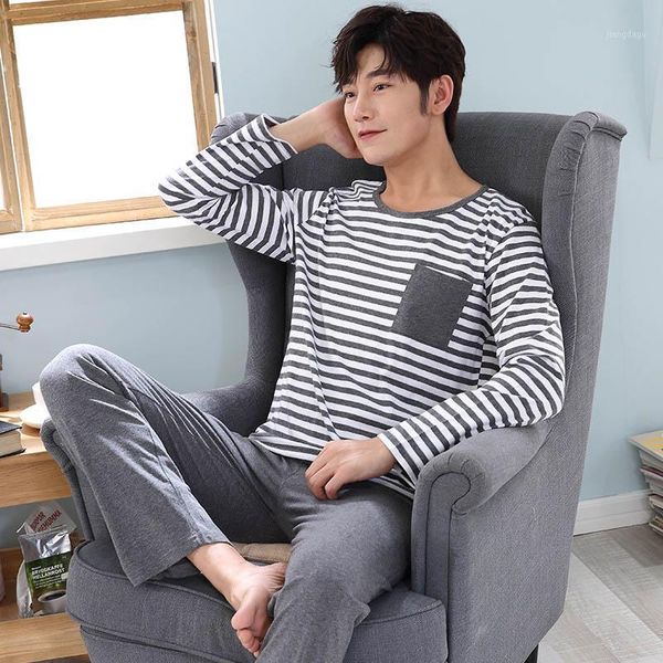 2019 spring and autumn men's pajamas long-sleeved cotton explosion models large size men's casual home service suit1, Black;brown
2019 spring and autumn men's pajamas long-sleeved cotton explosion models large size men's casual home service suit1, Black;brown
