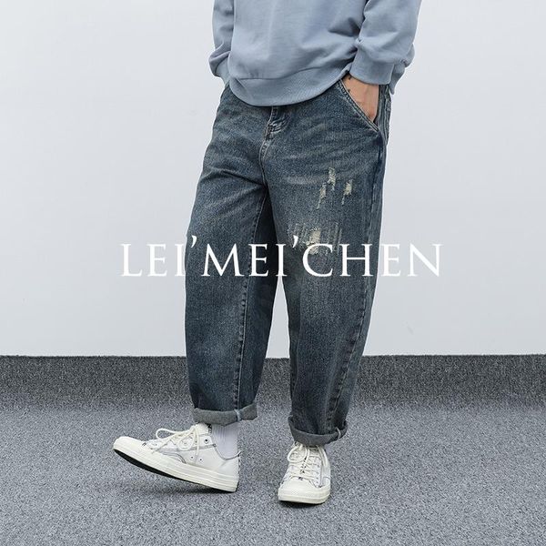 leimeichen harajuku hip-hop pants streetwear men's loose denim pants high street graffiti print black vintage jeans pl-138, Blue
leimeichen harajuku hip-hop pants streetwear men's loose denim pants high street graffiti print black vintage jeans pl-138, Blue