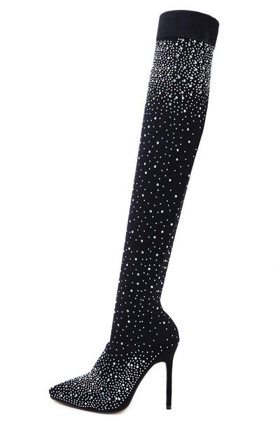 2020 winter long boots pointed toe crtstal 11cm stilettos high heels over the knee boots party shoes big size 35-43 black
2020 winter long boots pointed toe crtstal 11cm stilettos high heels over the knee boots party shoes big size 35-43 black