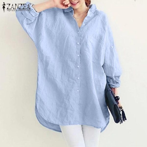 2020 zanzea women's blouse stylish button shirts casual long sleeve blusas female lapel solid tunic plus size baggy chemise 5xl1, White
2020 zanzea women's blouse stylish button shirts casual long sleeve blusas female lapel solid tunic plus size baggy chemise 5xl1, White