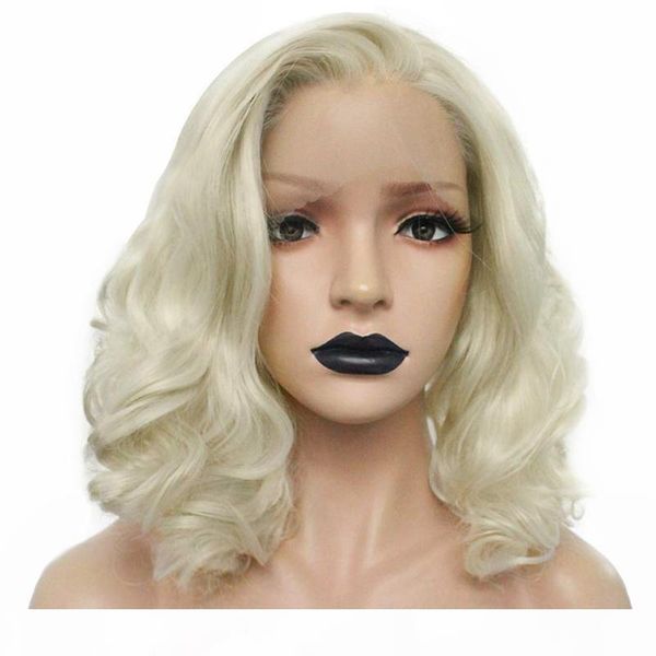 high temperature fiber short wave bob full hair blonde wigs 60# glueless synthetic lace front wigs for women heat resistant, Black
high temperature fiber short wave bob full hair blonde wigs 60# glueless synthetic lace front wigs for women heat resistant, Black