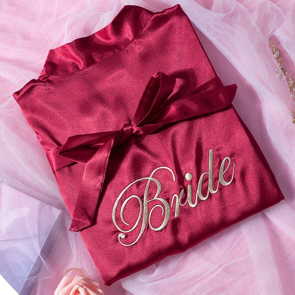 young lady kimono wedding robe sleepwear casual burgundy nightgown embroidery bride bridesmaid bathrobe gown home clothing, Black;red
young lady kimono wedding robe sleepwear casual burgundy nightgown embroidery bride bridesmaid bathrobe gown home clothing, Black;red