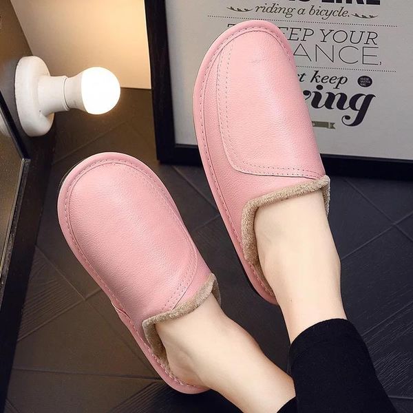2020 new cowhide cotton slippers men and women home non-slip warm indoor home leather slippers winter, Black
2020 new cowhide cotton slippers men and women home non-slip warm indoor home leather slippers winter, Black