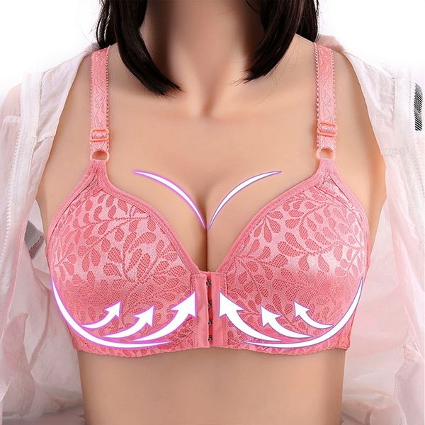 woman flower front button comfortable gather bra breathable thin section without steel ring lady underwear push up brassiere, Red;black
woman flower front button comfortable gather bra breathable thin section without steel ring lady underwear push up brassiere, Red;black