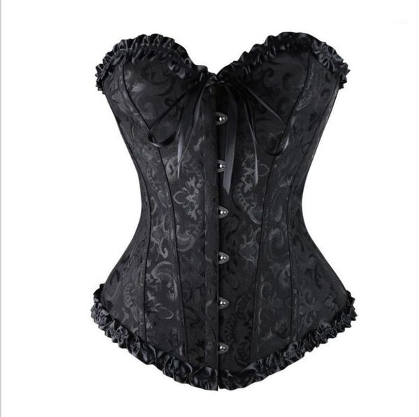 wholesale plus size women's slimming waist trainer corset lace up brocade overbust corset bustier steampunk1, Black;white
wholesale plus size women's slimming waist trainer corset lace up brocade overbust corset bustier steampunk1, Black;white