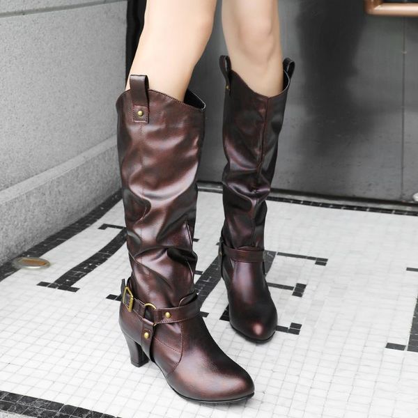 женская boots новый зимний раунд головы моды пряжки ремня середине пятки high трубки женской обуви плюс размер 33-43 высота каблука 5 см, Black
женская boots новый зимний раунд головы моды пряжки ремня середине пятки high трубки женской обуви плюс размер 33-43 высота каблука 5 см, Black