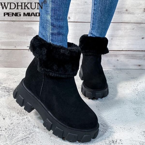 winter simple ankle boots comfortable flock leather zip solid color keep warm women boots plush platform increased snow1, Black
winter simple ankle boots comfortable flock leather zip solid color keep warm women boots plush platform increased snow1, Black