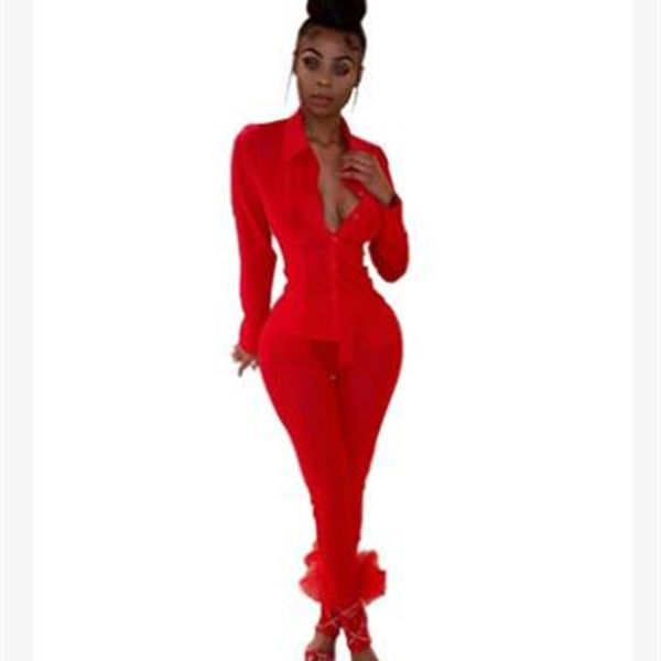 2021 new seeing through monkey long buttons rompers skinny pants pencil two parts set women summer clothes 4vh6, Gray
2021 new seeing through monkey long buttons rompers skinny pants pencil two parts set women summer clothes 4vh6, Gray