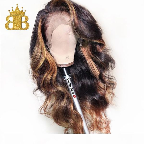 13*4 ombre color loose wave wig honey blond highlight lace front human hair wigs women remy brazilian invisible pre plucked 130%, Black;brown
13*4 ombre color loose wave wig honey blond highlight lace front human hair wigs women remy brazilian invisible pre plucked 130%, Black;brown