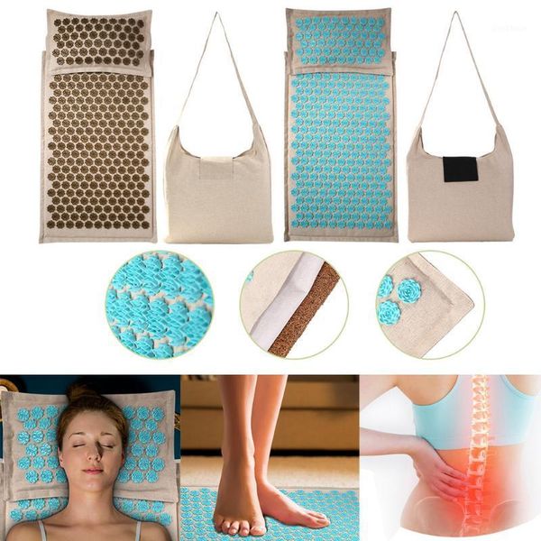 yoga mats acupuncture massage cushion with pillow body pain relief stress spike relieve pad mat mat1
yoga mats acupuncture massage cushion with pillow body pain relief stress spike relieve pad mat mat1
