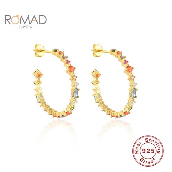 romad 925 sterling silver hoops earring for women 2021 creative jewelry personality charm earrings joyero bijoux femme, Golden;silver
romad 925 sterling silver hoops earring for women 2021 creative jewelry personality charm earrings joyero bijoux femme, Golden;silver