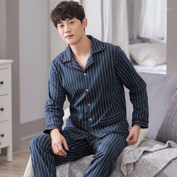 spring cotton men pajamas set striped pyjamas mens long sleeve turn-down collar cardigan sleepwear plus size 3xl male homewear1, Black;brown
spring cotton men pajamas set striped pyjamas mens long sleeve turn-down collar cardigan sleepwear plus size 3xl male homewear1, Black;brown