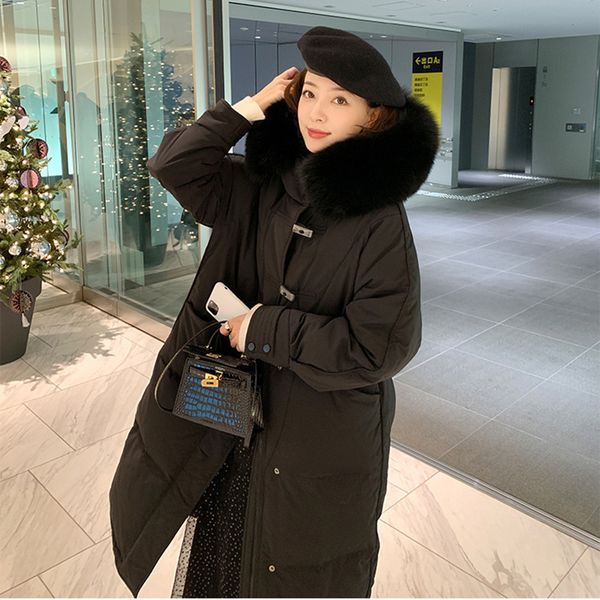 2021 new women's winter new style long white duck down big korean skin collar single-breasted thick fashion jacket 70m jt24, Black
2021 new women's winter new style long white duck down big korean skin collar single-breasted thick fashion jacket 70m jt24, Black