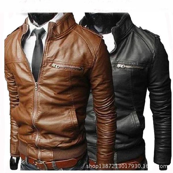 2021 spring autumn new brand solid casual mens leather jacket turn down collar zipper slim faux leather jacket1, Black
2021 spring autumn new brand solid casual mens leather jacket turn down collar zipper slim faux leather jacket1, Black