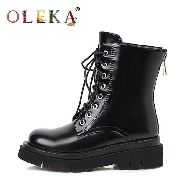 boots oleka mid-calf winter women platform rome round toe for style motorcycle warm short plush, Black
boots oleka mid-calf winter women platform rome round toe for style motorcycle warm short plush, Black