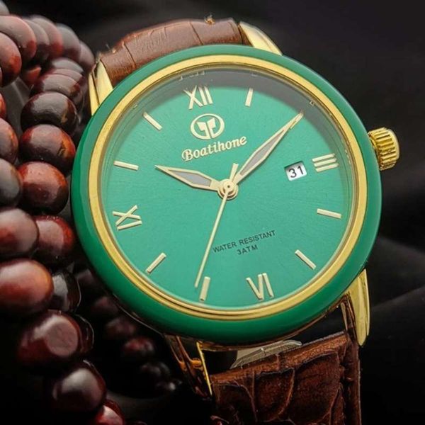 jade jade watch leather watch strap men's gift lovers watch, Slivery;brown
jade jade watch leather watch strap men's gift lovers watch, Slivery;brown