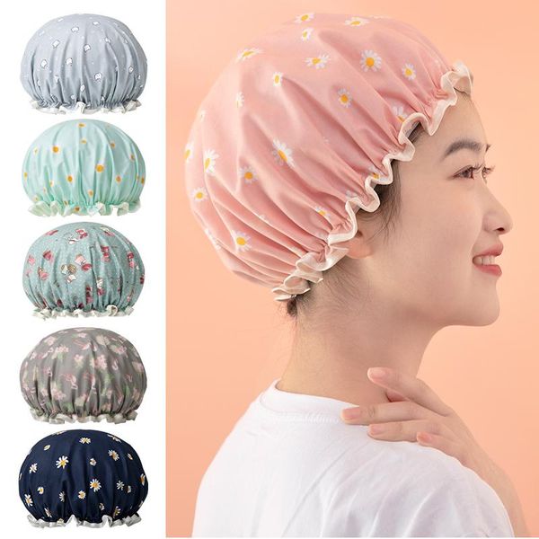 shower caps 2021 thick 1pcs waterproof bath hat double layer hair cover women supplies cap bathroom accessories
shower caps 2021 thick 1pcs waterproof bath hat double layer hair cover women supplies cap bathroom accessories