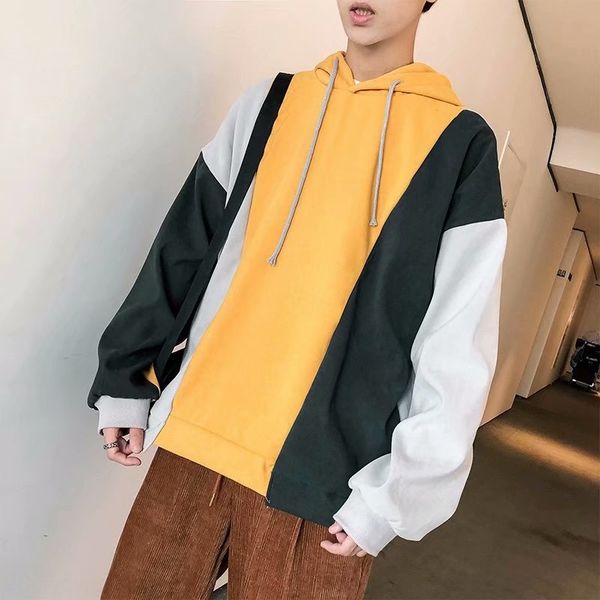 мужская осень с капюшоном с длинным рукавом пальто sweatersweater свитер шить контрастный цвет свободный припуск модный бренд студент ins су, Black
мужская осень с капюшоном с длинным рукавом пальто sweatersweater свитер шить контрастный цвет свободный припуск модный бренд студент ins су, Black