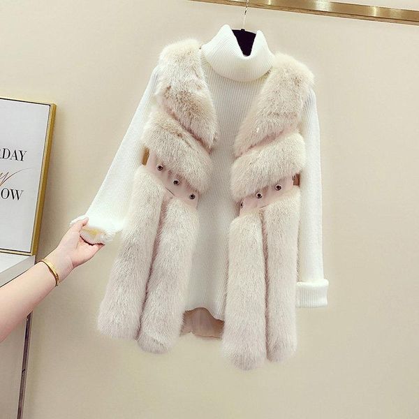 mumuzi winter women's fur jacket faux fur vest fashion flurry waistcoat side belt stitching leather warm outwear plush coat, Black
mumuzi winter women's fur jacket faux fur vest fashion flurry waistcoat side belt stitching leather warm outwear plush coat, Black
