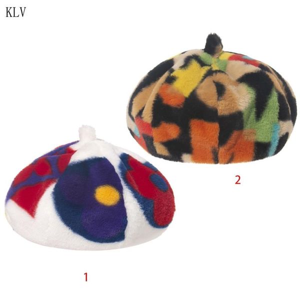 women winter warm fuzzy plush beret cap abstract graffiti letters floral printed vintage artist painter beanies hat, Blue;gray
women winter warm fuzzy plush beret cap abstract graffiti letters floral printed vintage artist painter beanies hat, Blue;gray
