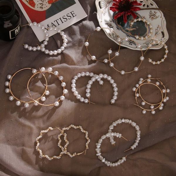 zovoli gold color metal pearl hoop earrings fashion statement big circle hoops earrings for women party fashion jewelry 2020, Golden;silver
zovoli gold color metal pearl hoop earrings fashion statement big circle hoops earrings for women party fashion jewelry 2020, Golden;silver