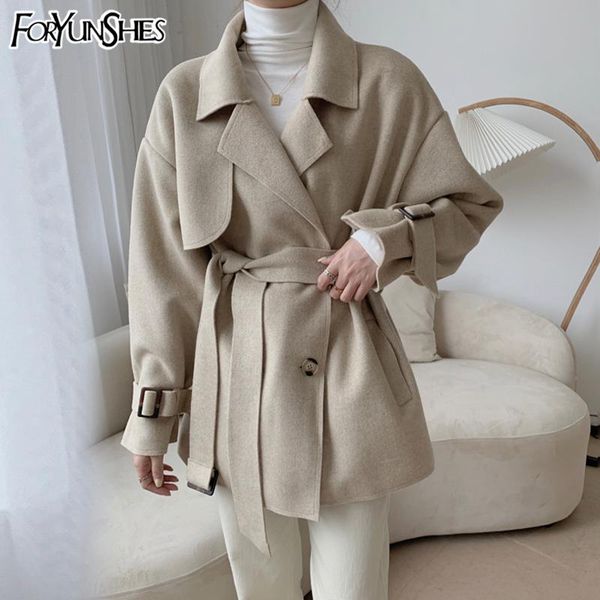 foryunshes women double faced woolen short windbreaker coat femme notched collar belt slim warm trench 2020 winter new fashion, Black
foryunshes women double faced woolen short windbreaker coat femme notched collar belt slim warm trench 2020 winter new fashion, Black