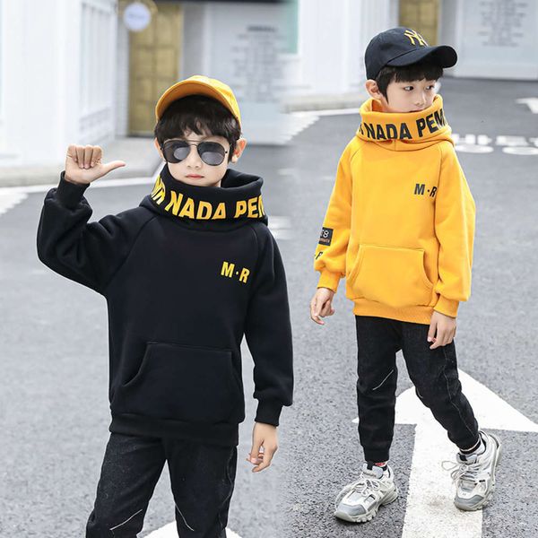 plush thickened boy's sweater 2020 new middle school universi hooded shirt autumn and winter korean children's, Black
plush thickened boy's sweater 2020 new middle school universi hooded shirt autumn and winter korean children's, Black