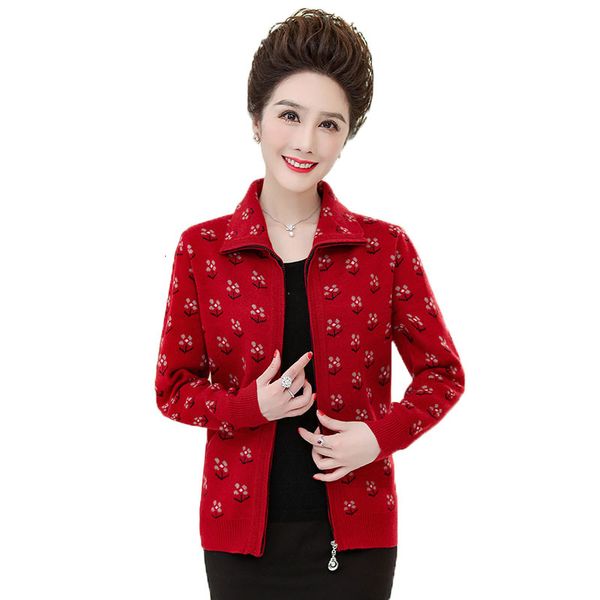 mother nightgown spring new middle-aged aged women knit cardigan fashion casual temperament zipper sweater r709 hne8, White;black
mother nightgown spring new middle-aged aged women knit cardigan fashion casual temperament zipper sweater r709 hne8, White;black
