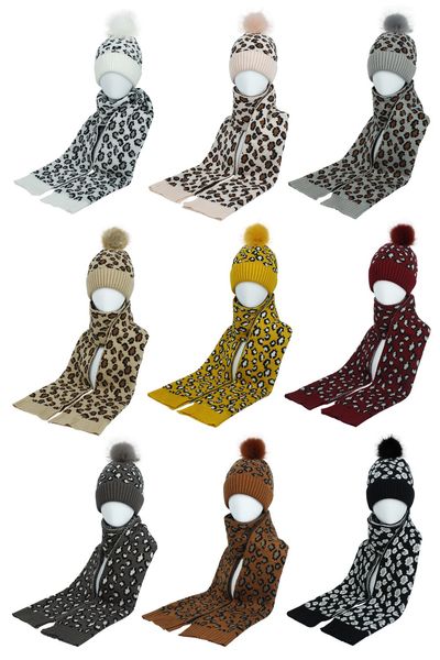 leopard print winter scarf beanie knitted hat set warm ski and skate full knit caps scarf sets 9 colors, Blue;gray
leopard print winter scarf beanie knitted hat set warm ski and skate full knit caps scarf sets 9 colors, Blue;gray